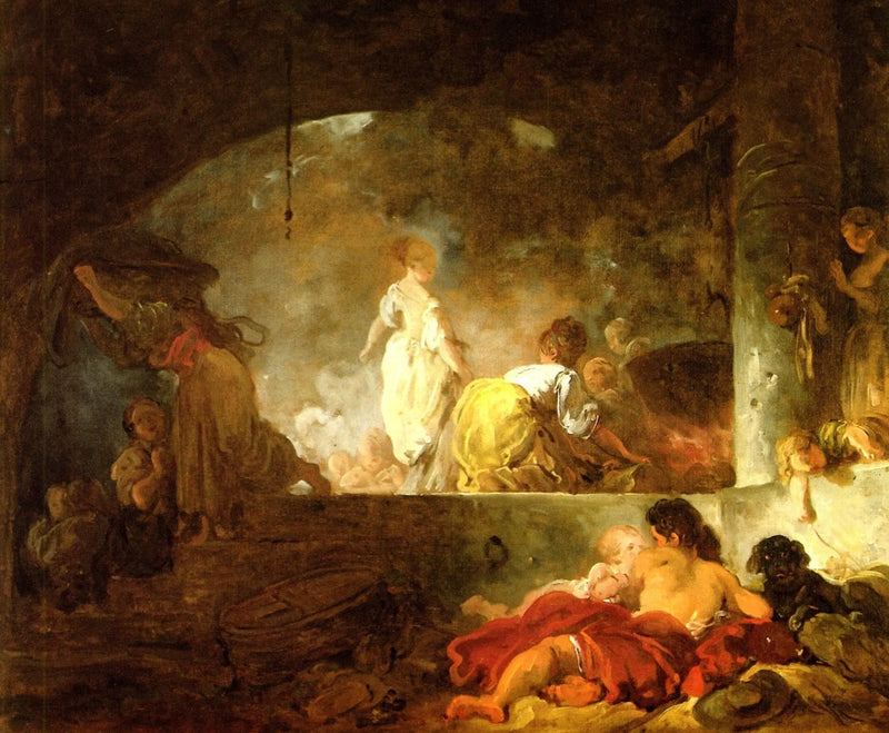 Les blanchisseuses - Jean-Honoré Fragonard