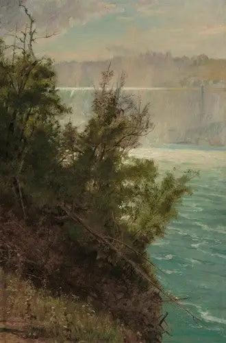Vodopády Niagary na americké straně - Albert Bierstadt