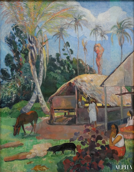 Les cochons noirs - Paul Gauguin - Reproductions de tableaux et peintures haut de gamme