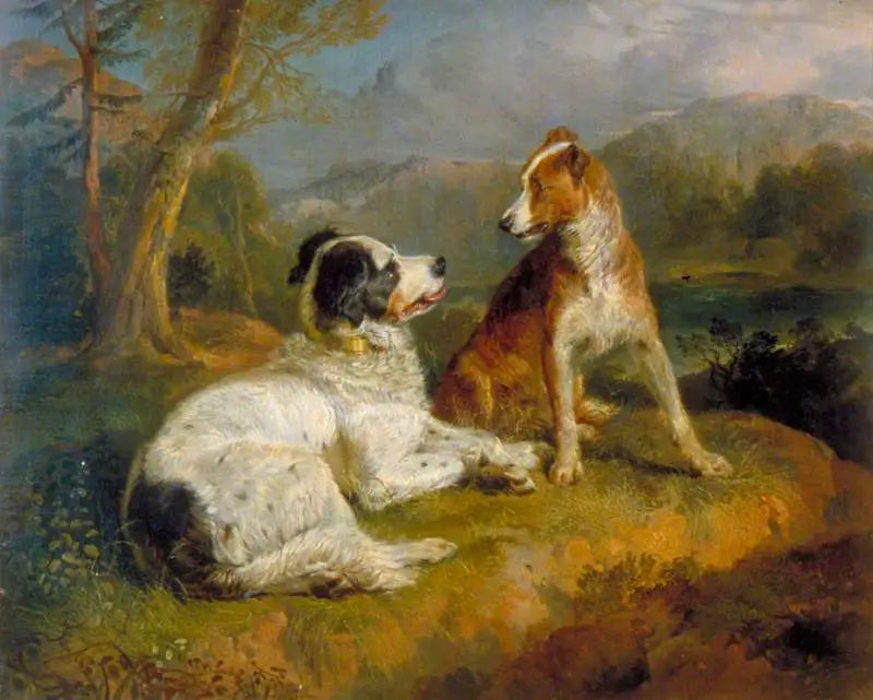 Les Deux Chiens (d'après le poème de Robert Burns) - Edwin Henry Landseer