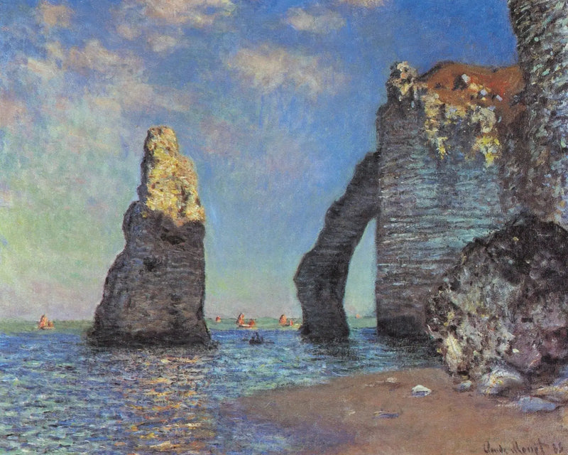 Útesy v Étretatu - Claude Monet