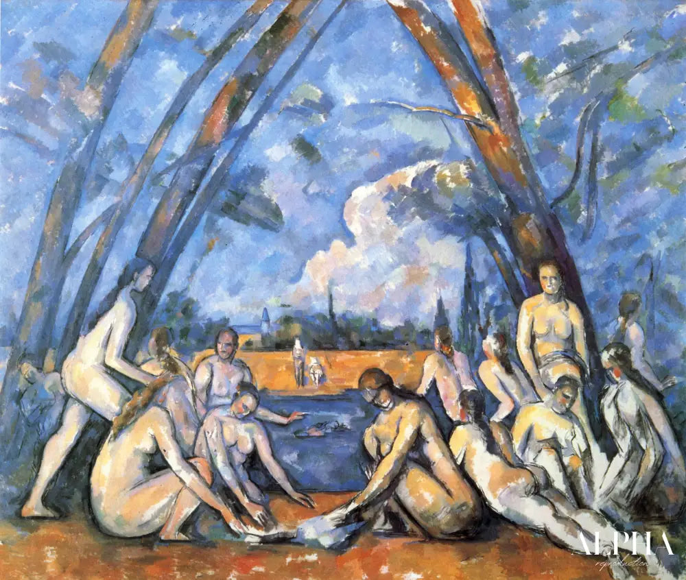 Les Grandes Baigneuses - Paul Cézanne - Reproductions de tableaux et peintures haut de gamme