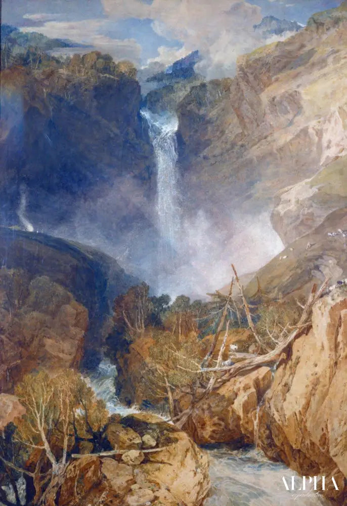 Les grandes chutes du Reichenbach - William Turner - Reproductions de tableaux et peintures haut de gamme