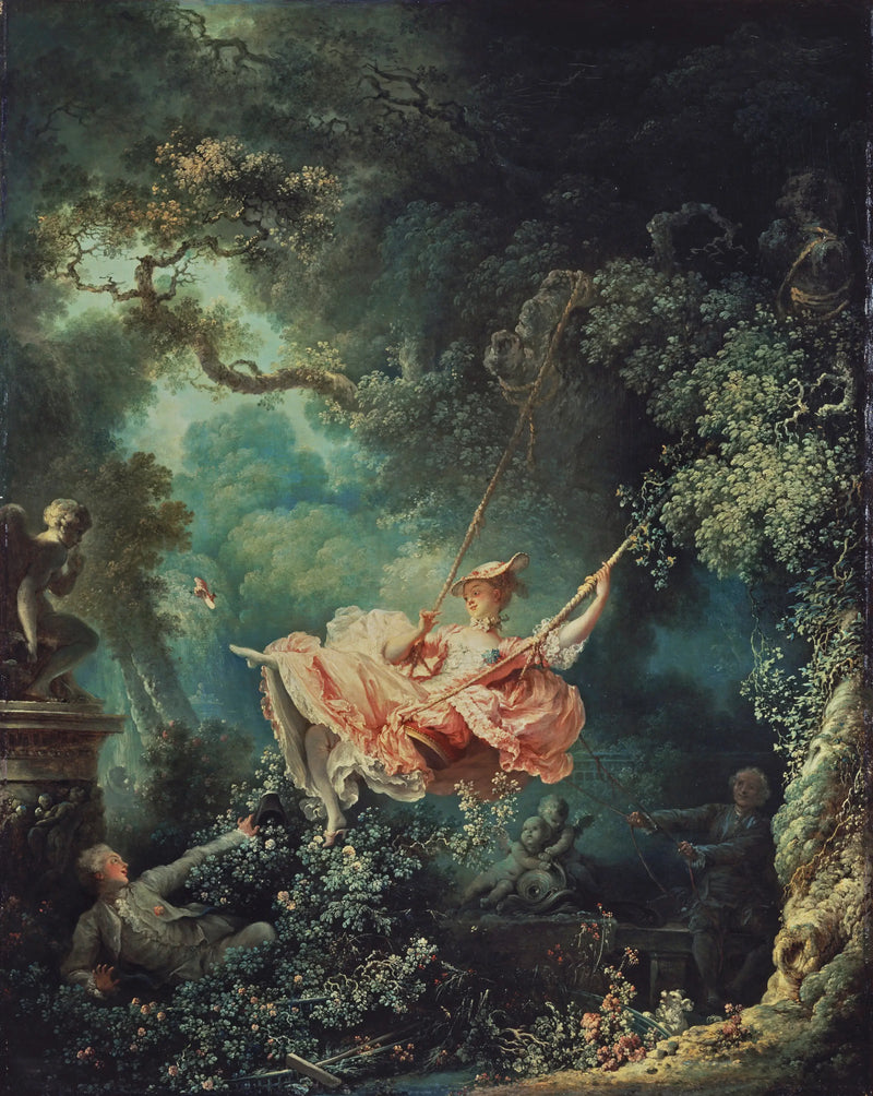 Šťastné náhody houpačky - Jean-Honoré Fragonard