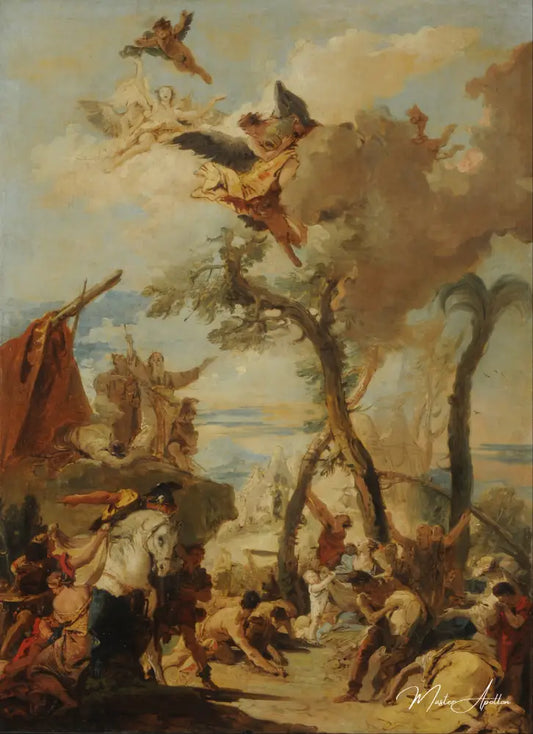 Les Hébreux recueillant la manne dans le désert - Giambattista Tiepolo - Reproductions de tableaux et peintures haut de gamme