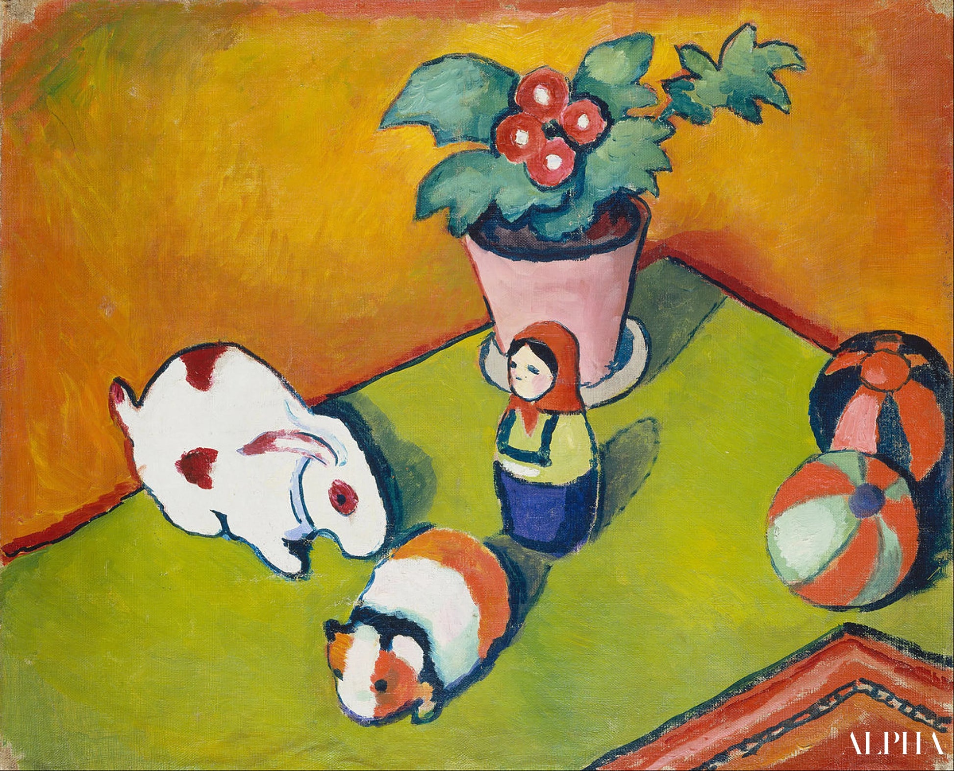 Les jouets du petit Walter - August Macke - Reproductions de tableaux et peintures haut de gamme
