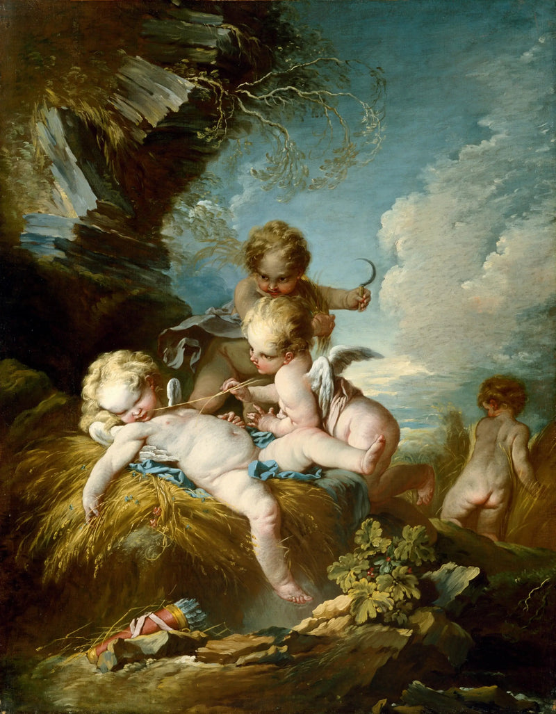 Sklízecíci cherubínů - François Boucher