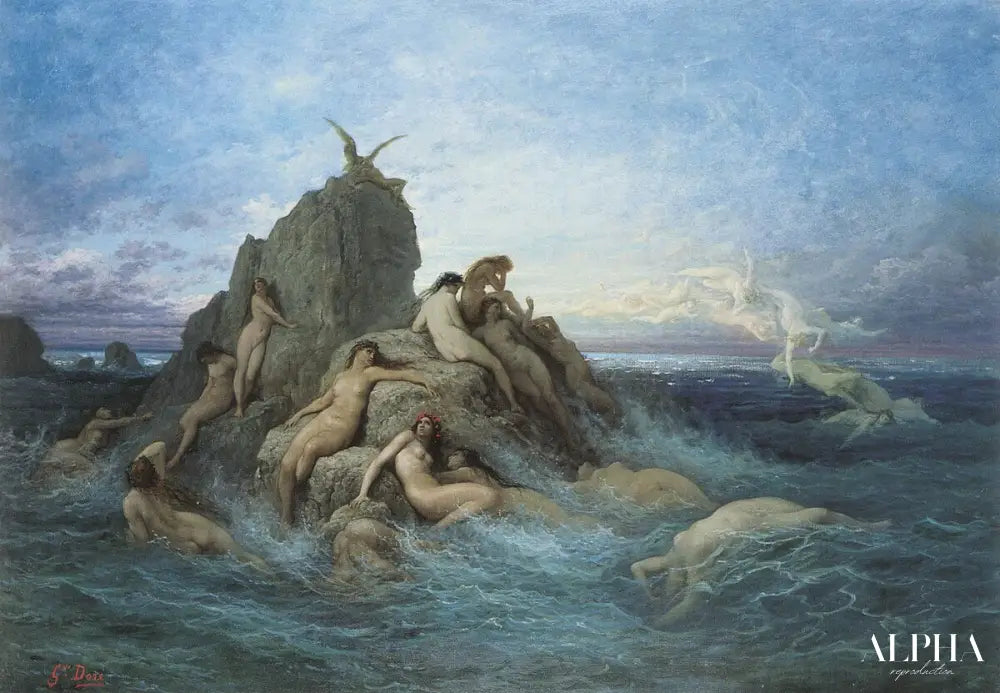 Les Oceanides (Les Naiades de la mer) - Gustave Doré Reproductions de tableaux à la peinture à l’huile