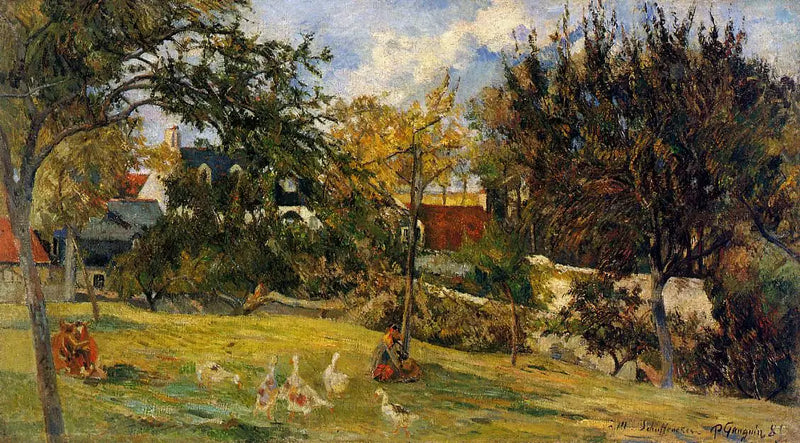 Husi na louce, nebo Farma v Normandii - Paul Gauguin