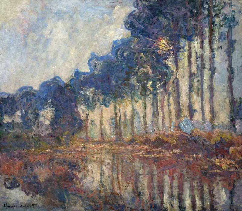 Topoly, podzim - Claude Monet