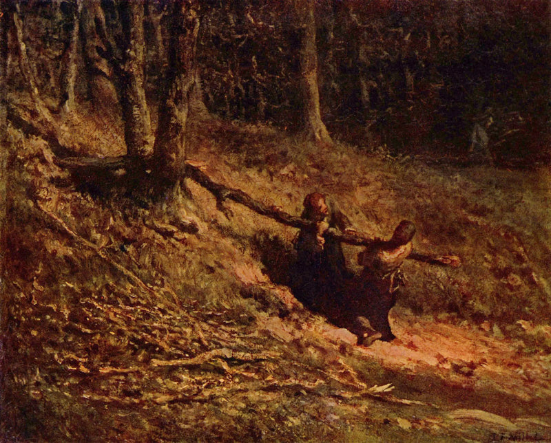 Veslaři ze dřeva - Jean-François Millet
