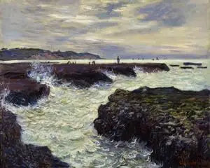 Skály u Pourville, odliv. - Claude Monet