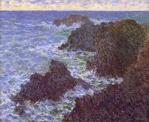 Skály Belle-Île, divoké pobřeží - Claude Monet