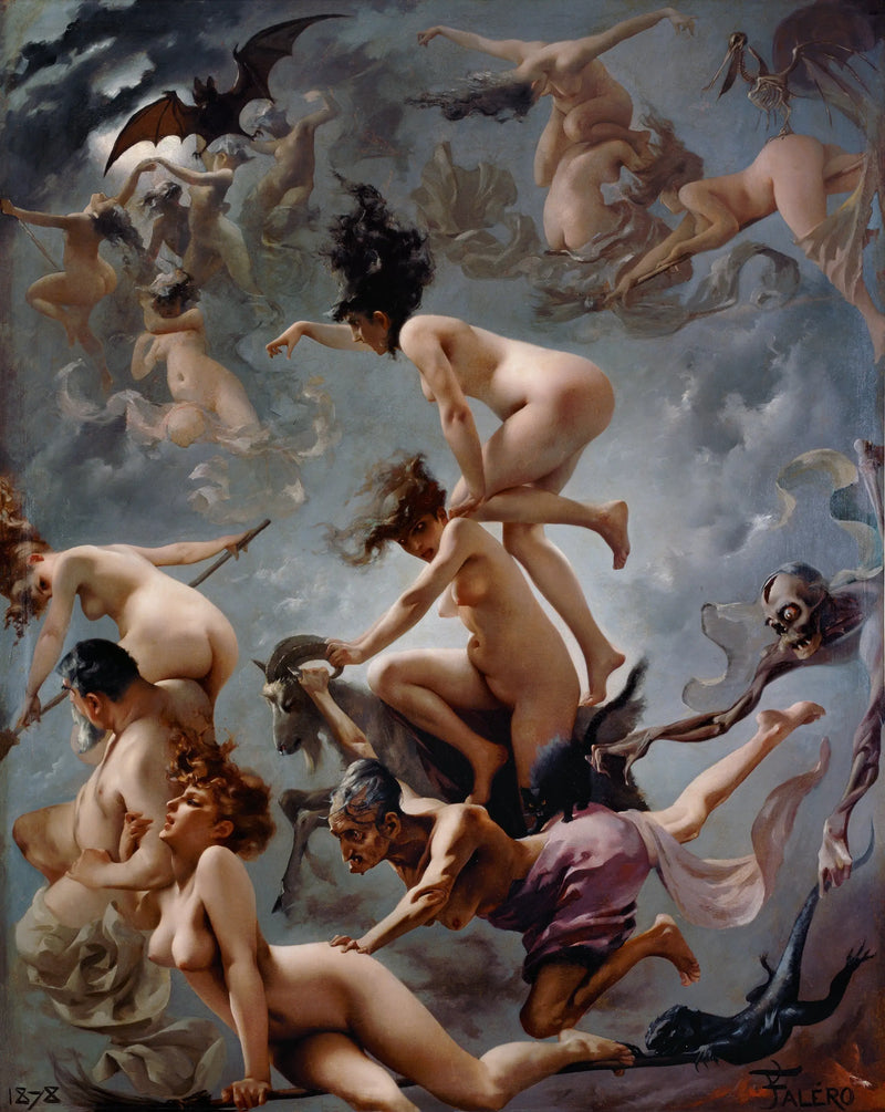 Čarodějnice mířící na svůj sabat - Luis Ricardo Falero