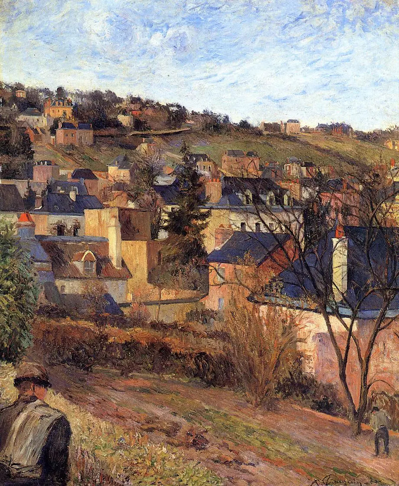 Modré střechy, Rouen - Paul Gauguin