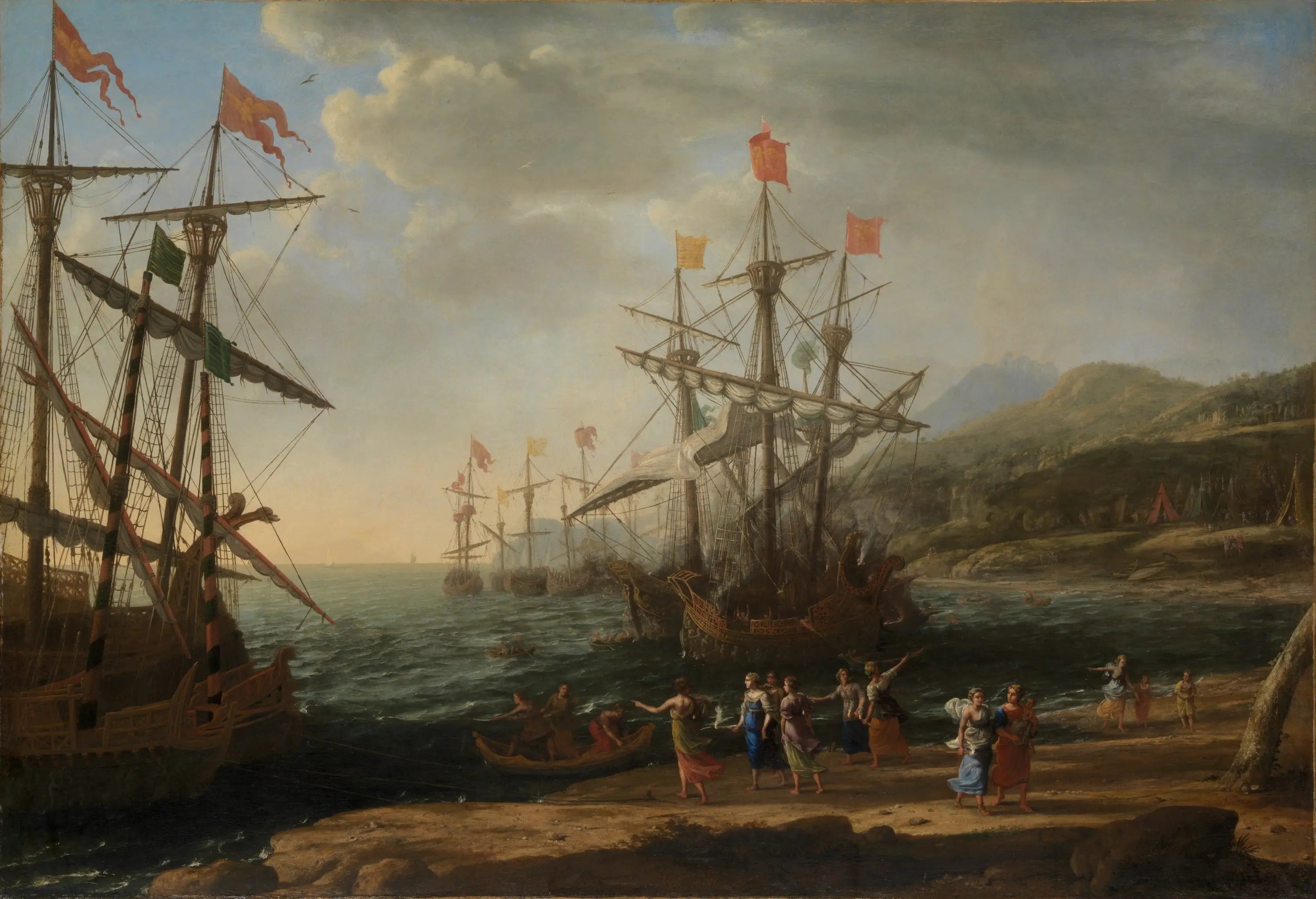 Les Troyennes incendient leur flotte - Claude Lorrain - Alpha Reproduction