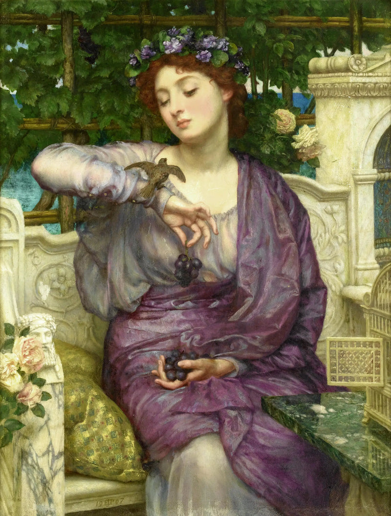 Lesbia a její vrabec - Edward Poynter