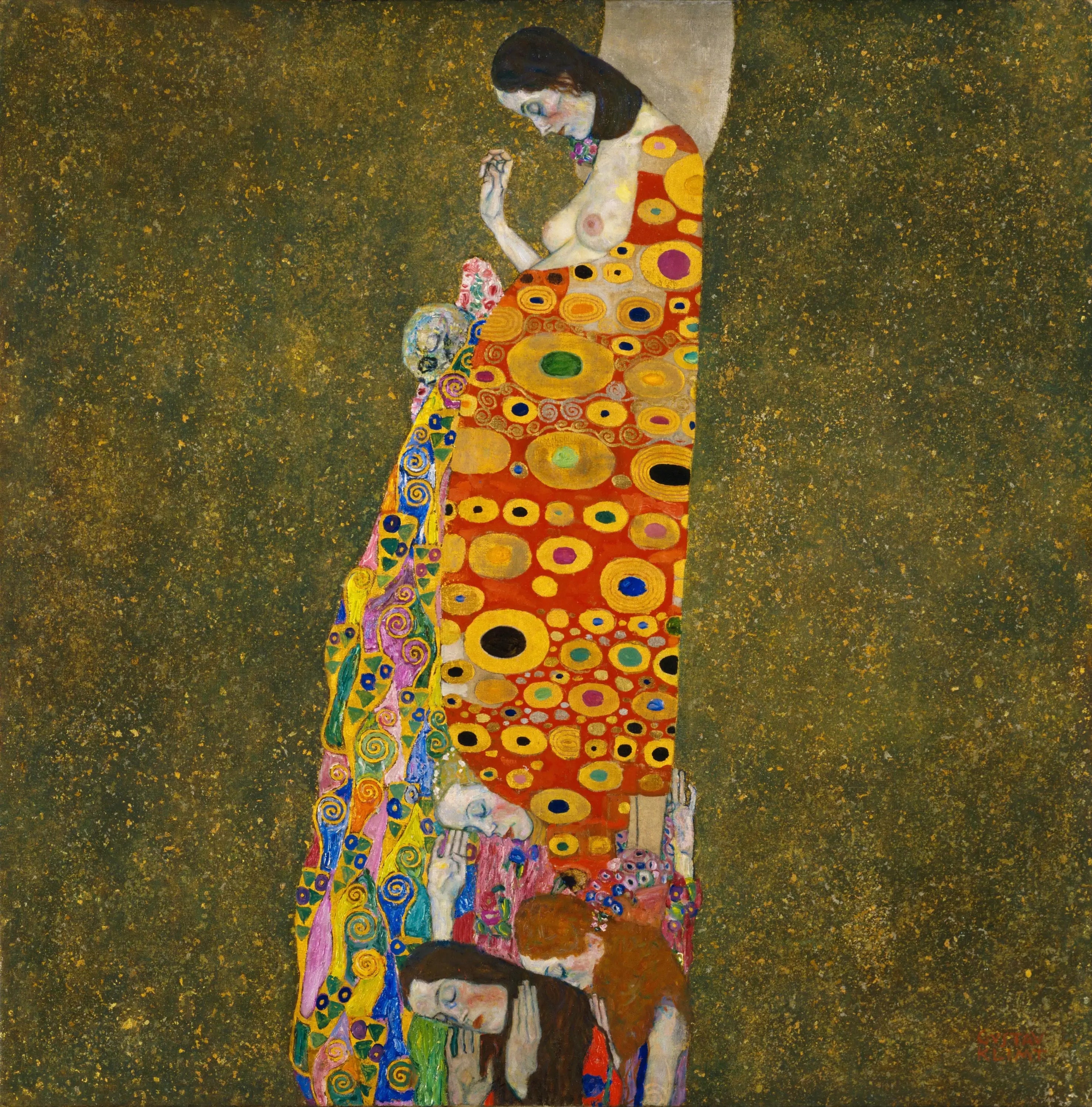 Reproduction du tableau « L'Espoir - Gustav Klimt » par Alpha Reproduction en peinture à l’huile