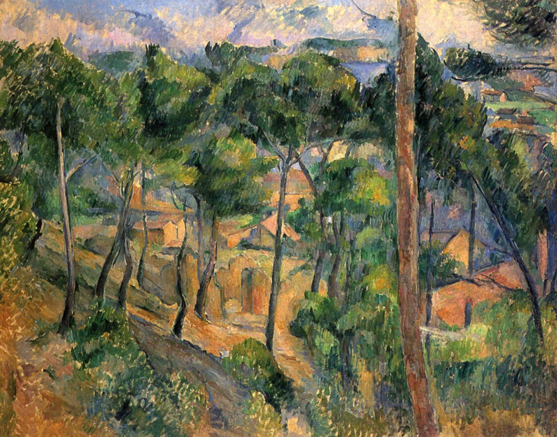 L'Estaque viděné skrz borovice - Paul Cézanne
