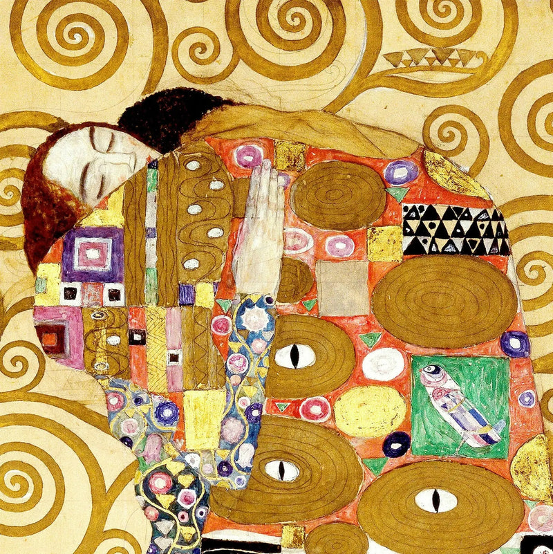 🤝 Objetí (Detail Stromu života) – Gustav Klimt (kolem 1905-1909)