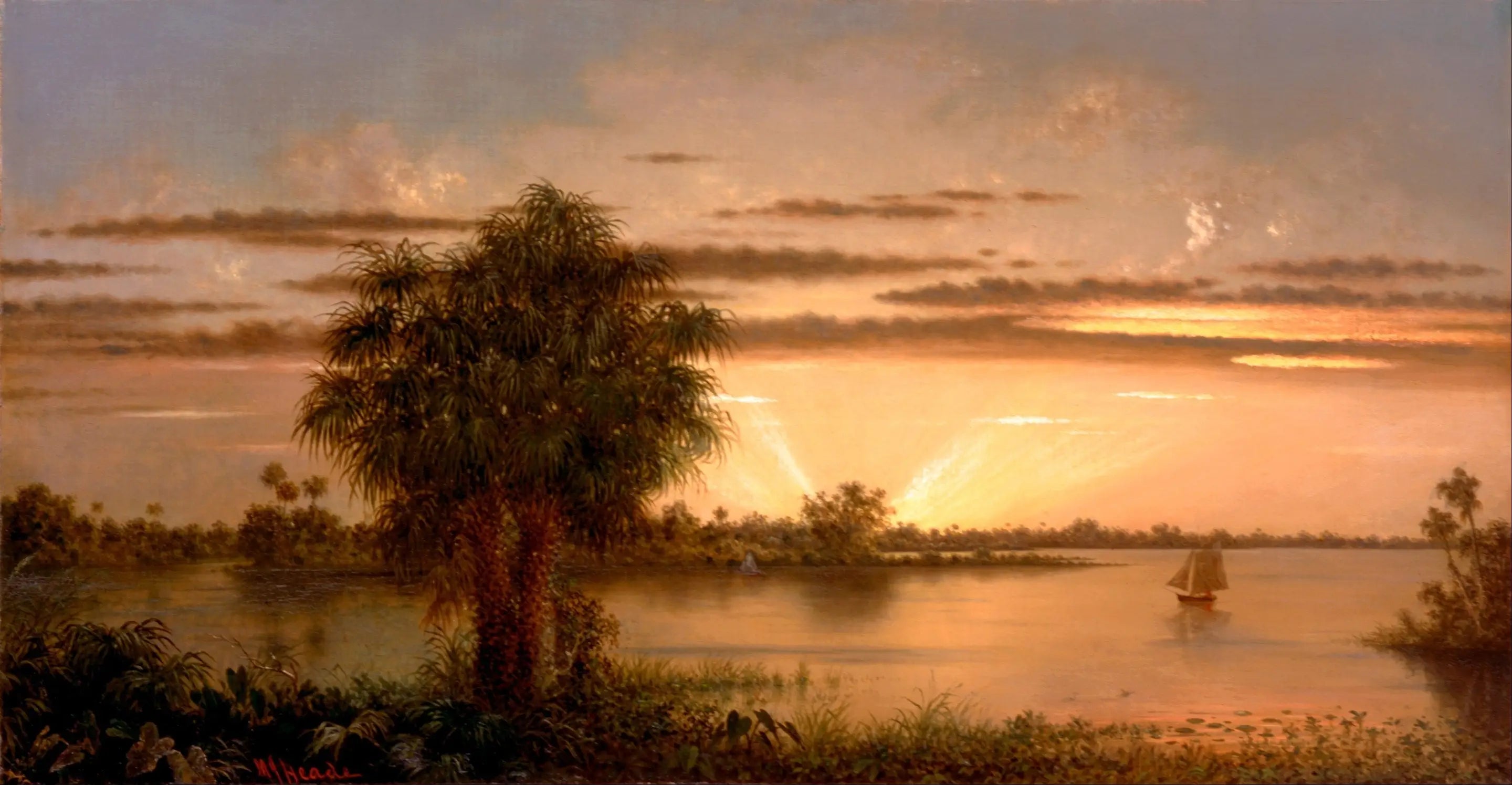 Lever de soleil en Floride - Martin Johnson Heade - Alpha Reproduction