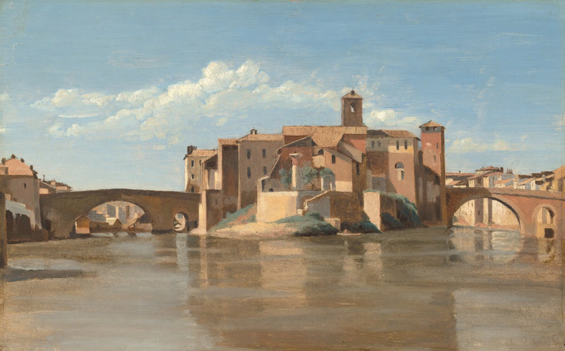 Ostrov a most San Bartolomeo, Řím - Jean-Baptiste Camille Corot