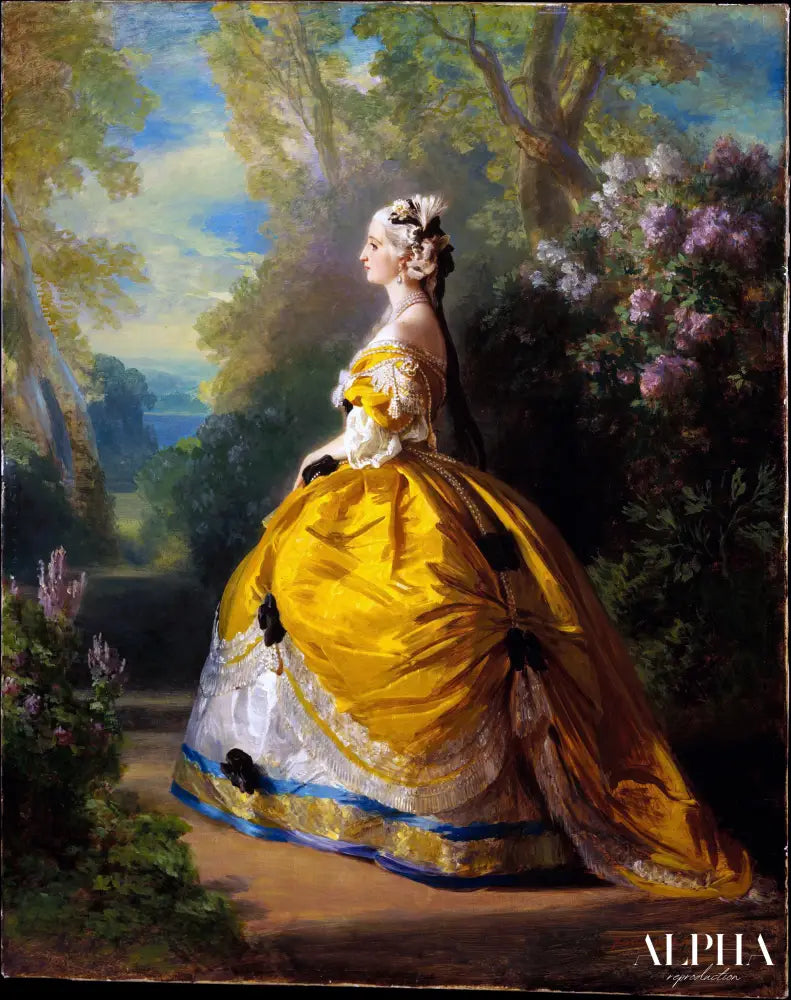 L'impératrice Eugénie à la Marie-Antoinette, 1854 - Franz Xaver Winterhalter - Reproductions de tableaux et peintures haut de gamme