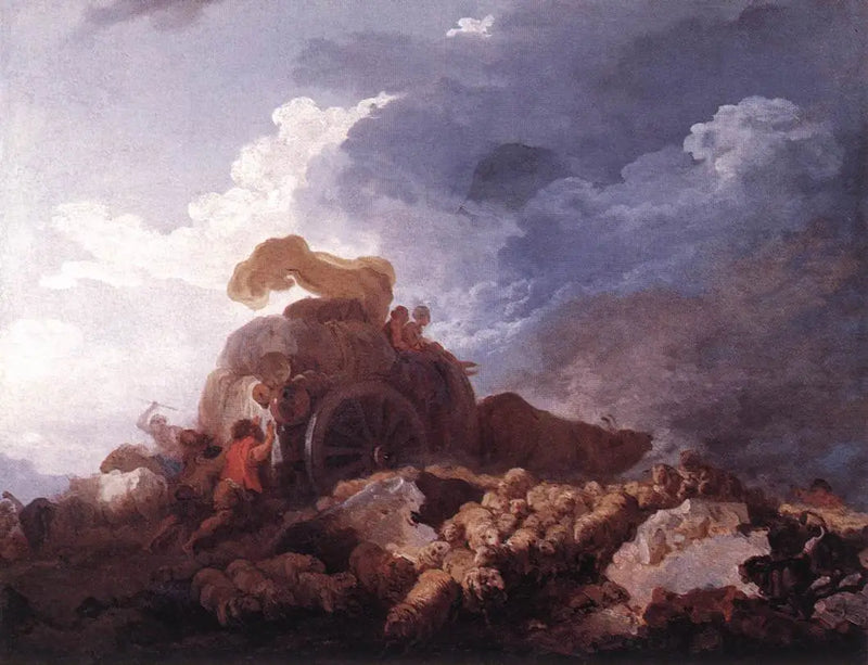 Bouřka - Jean-Honoré Fragonard