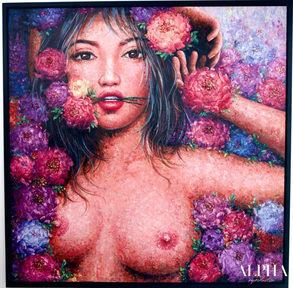 Love in Bloom – Kesorn | 200 x 200 cm Reproductions de tableaux à la peinture à l’huile