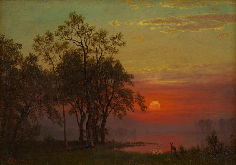 Večerní záře - Albert Bierstadt
