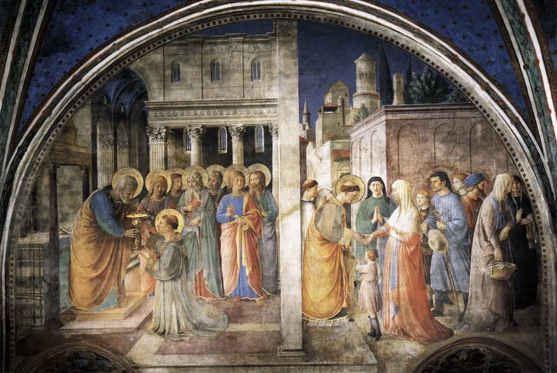 Západní stěnové okno kaple Nicoline - Fra Angelico