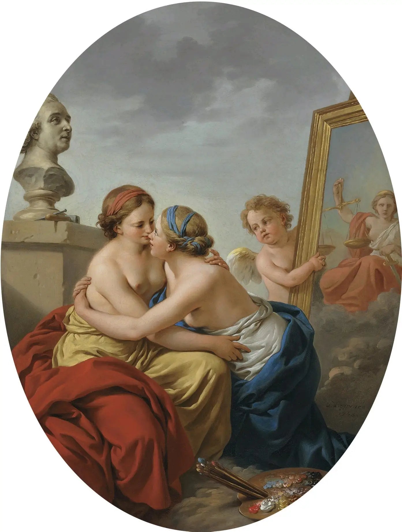 L’Union de la Sculpture et de la Peinture - Louis Jean François Lagrenée - Alpha Reproduction