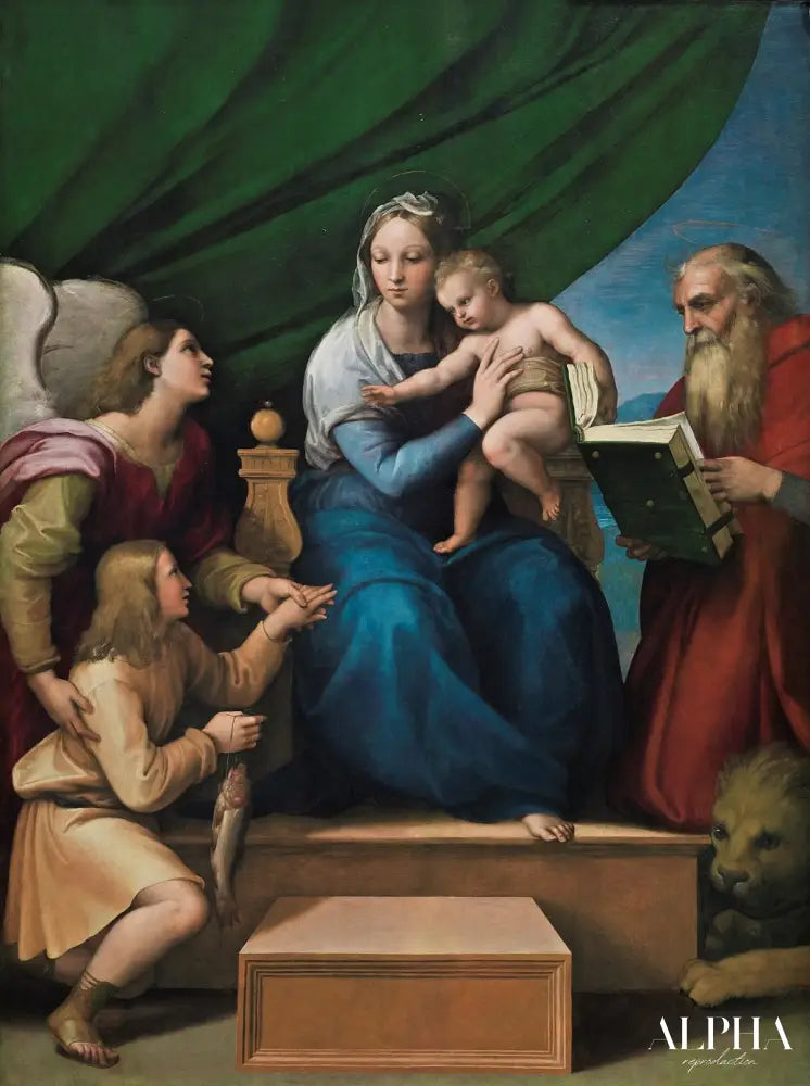 Madonne avec le poisson - Raphaël (peintre) - Reproductions de tableaux et peintures haut de gamme