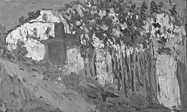 Maison et jardin (recto) / ébauche d’un paysage avec église (verso) - Kazimir Malevich - Alpha Reproduction