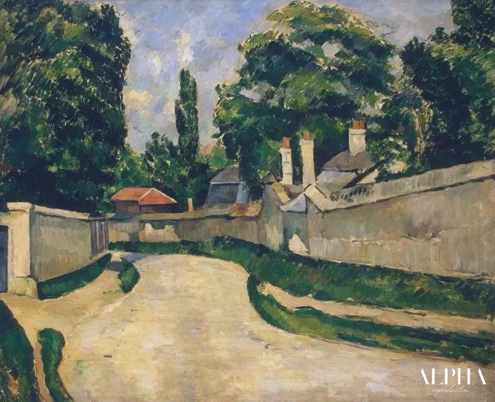 Maisons le long d'une route - Paul Cézanne - Reproductions de tableaux et peintures haut de gamme