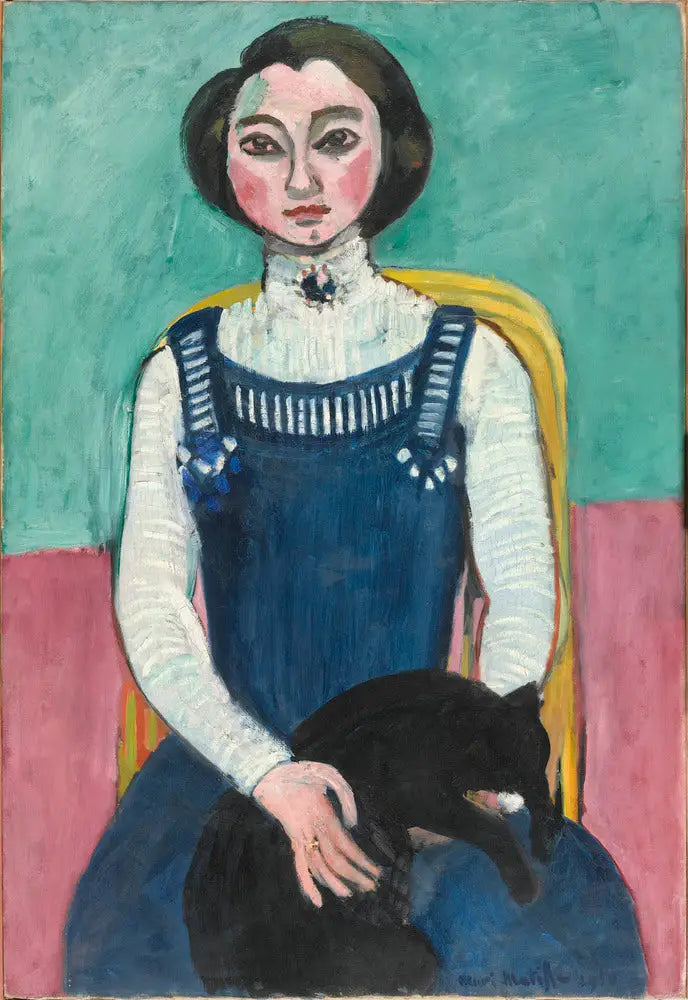 Reproduction du tableau « Marguerite au chat noir - Henri Matisse » par Alpha Reproduction en peinture à l’huile