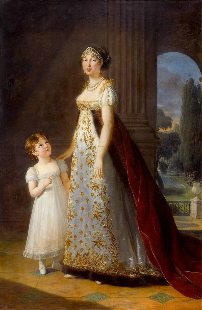 Marie-Annuciade-Caroline Bonaparte, královna Neapole, s její dcerou Laetitia-Joséphine Murat - Élisabeth Vigeé Le Brun