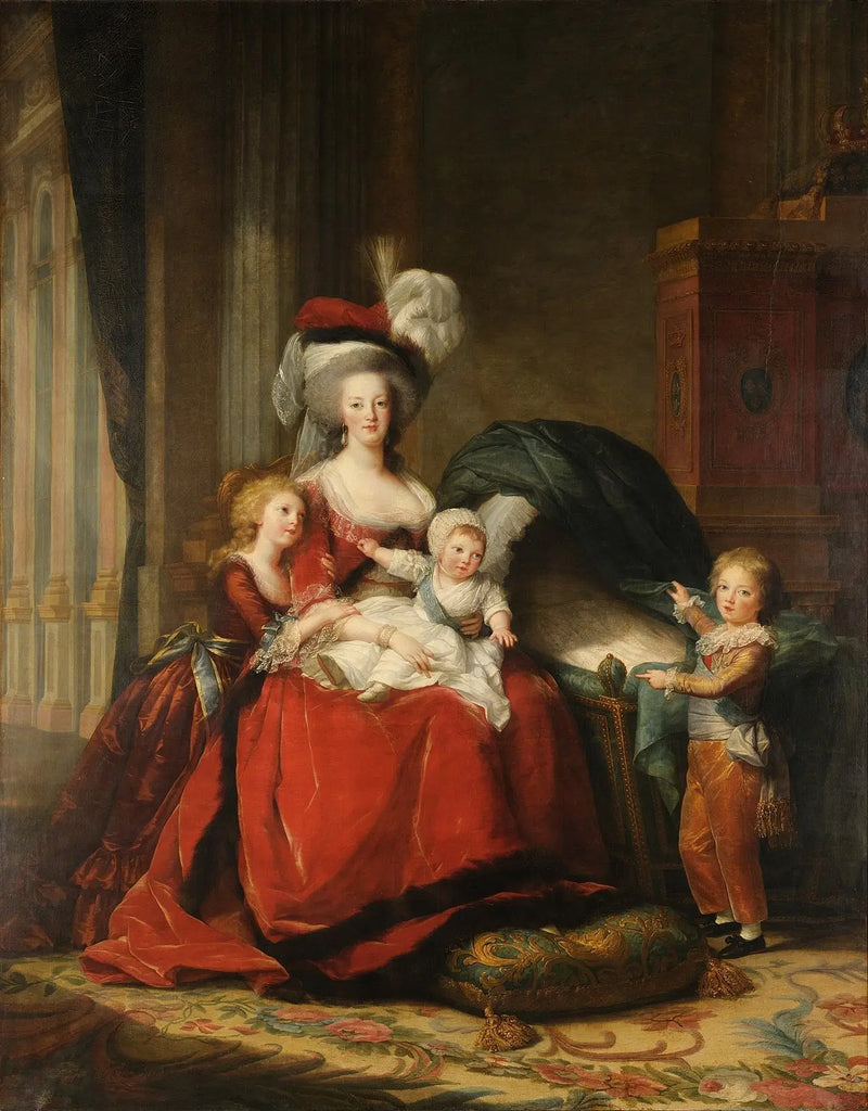 Marie-Antoinette de Lorraine-Habsbourg, královna Francie a její děti - Élisabeth Vigeé Le Brun
