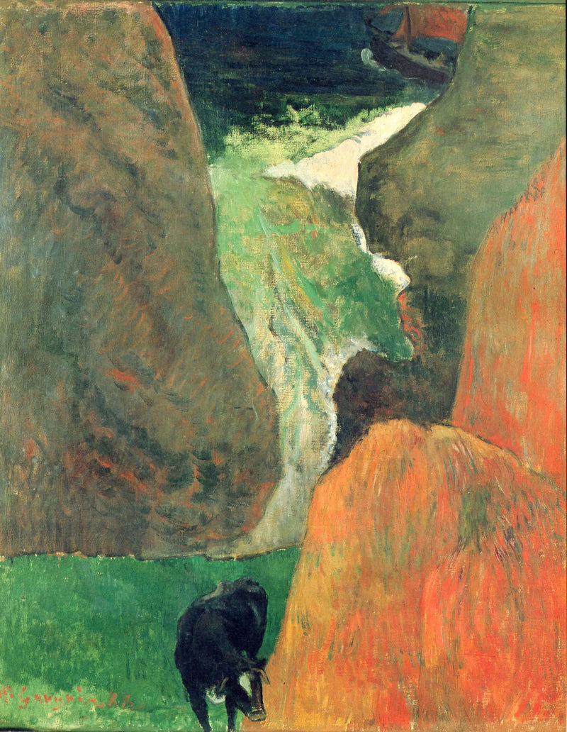 Moře s kravou - Paul Gauguin