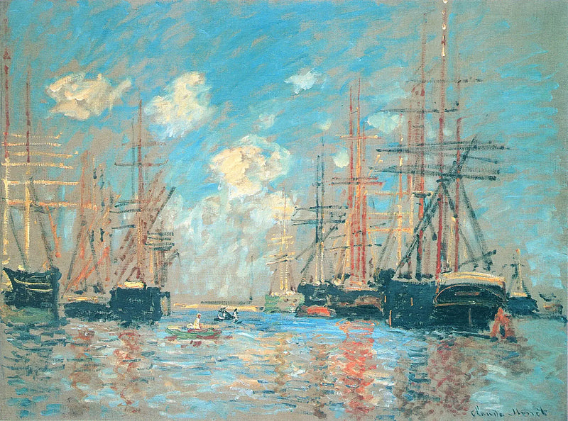 Marine, přístav v Amsterdamu - Claude Monet
