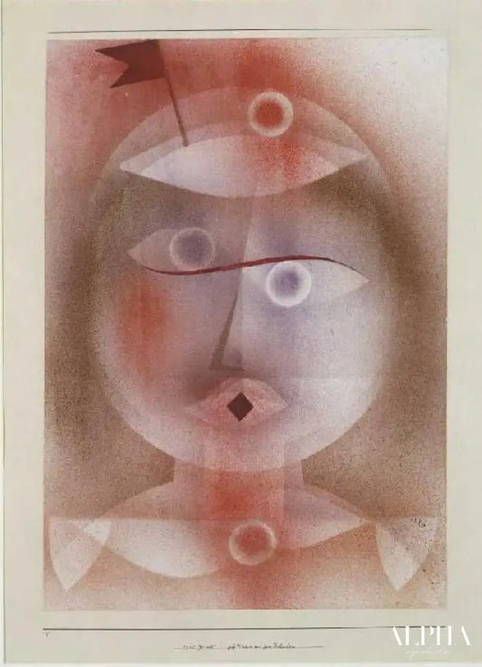 Masque avec des franges - Paul Klee - Reproductions de tableaux et peintures haut de gamme