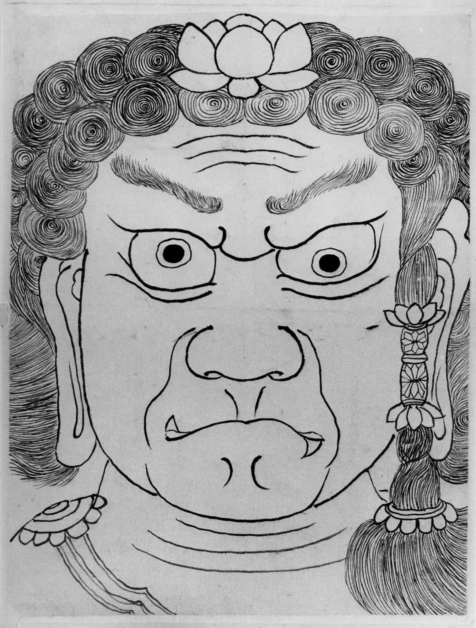 Masque de Fudō Myōō - Hokusai - Alpha Reproduction