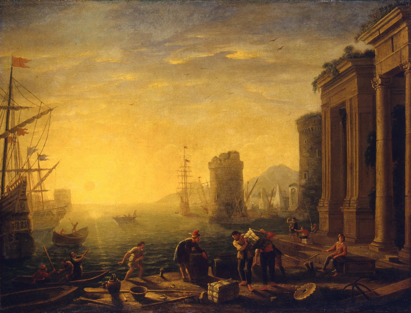 Ráno v přístavu - Claude Lorrain