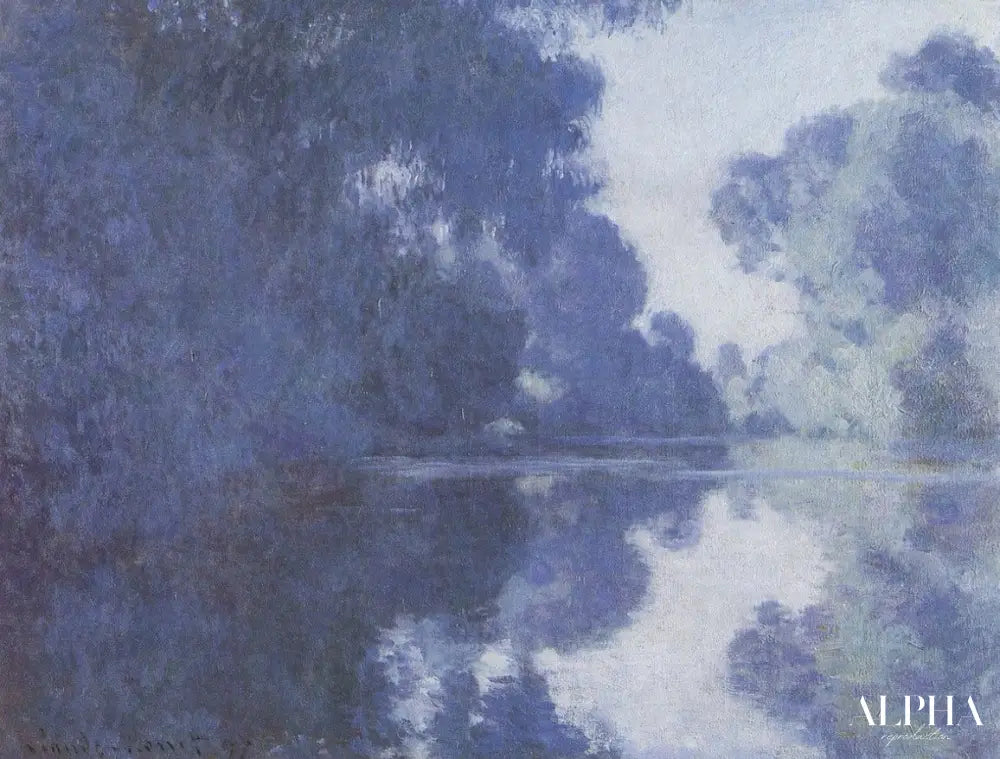 Matinée sur la Seine, près de Giverny de Claude Monet - Reproductions de tableaux et peintures haut de gamme