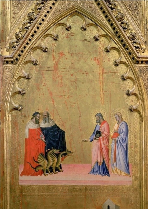 Matthew Quelling Drak - Andrea Orcagna