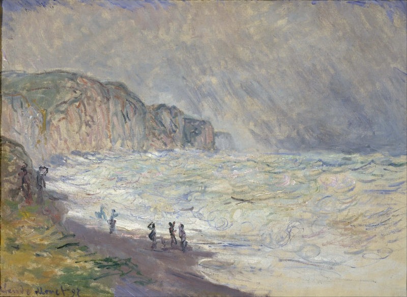 Rozbouřené moře v Pourville - Claude Monet