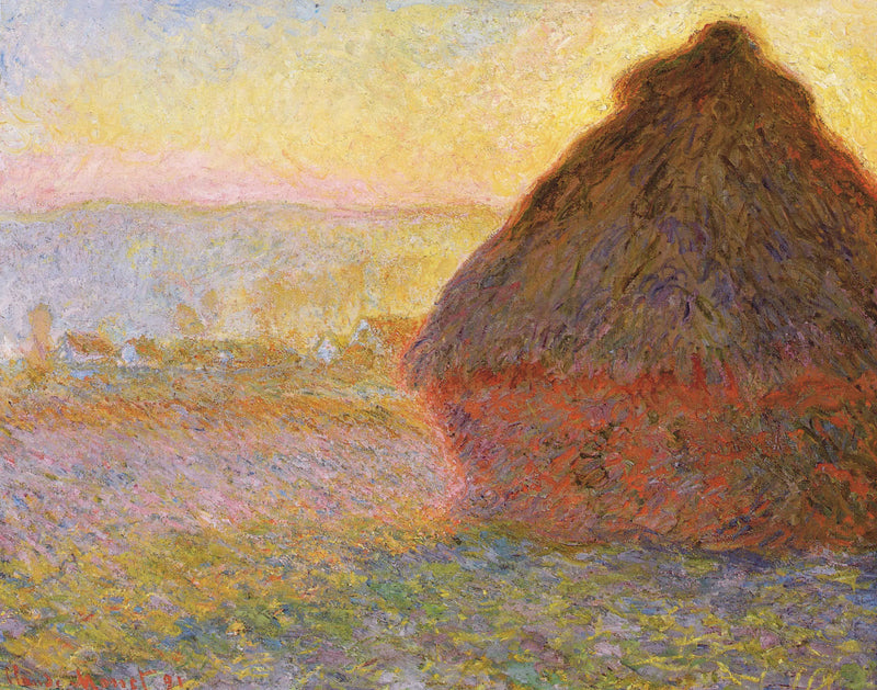 pytel slámy při západu slunce - Claude Monet