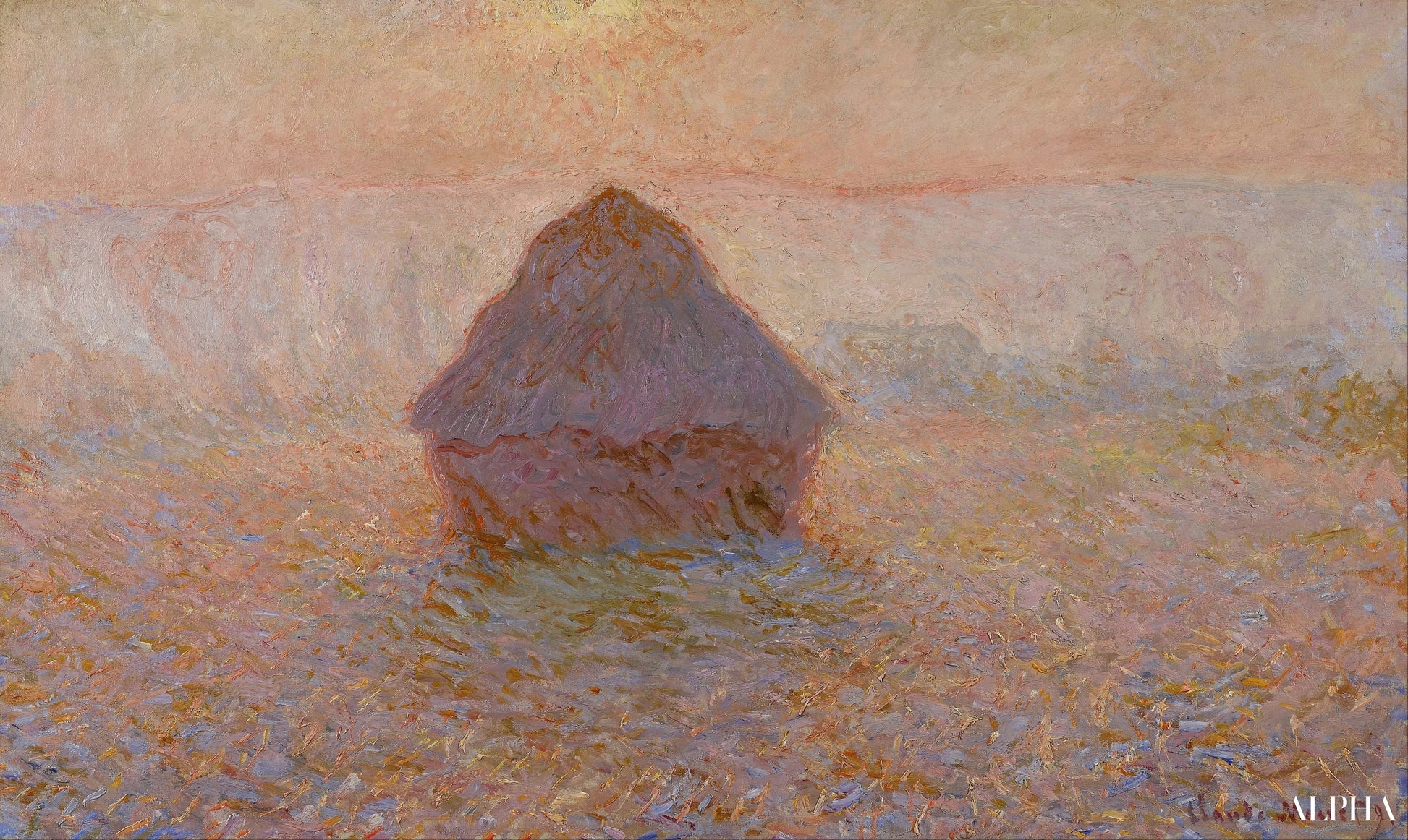 Meule (soleil dans la brume) - Claude Monet - Reproductions de tableaux et peintures haut de gamme