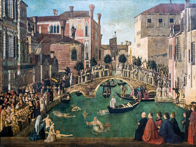Miracle de la Croix au pont San Lorenzo - Gentile Bellini - Alpha Reproduction