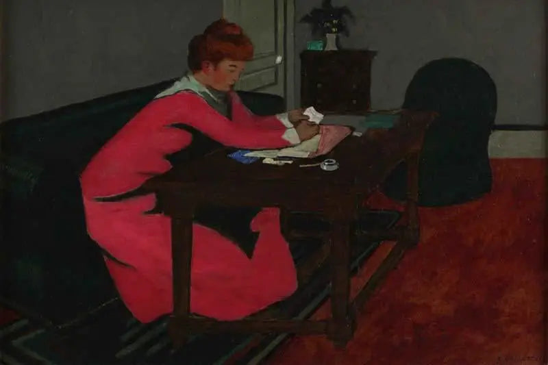 Misia u svého stolu - Félix Vallotton